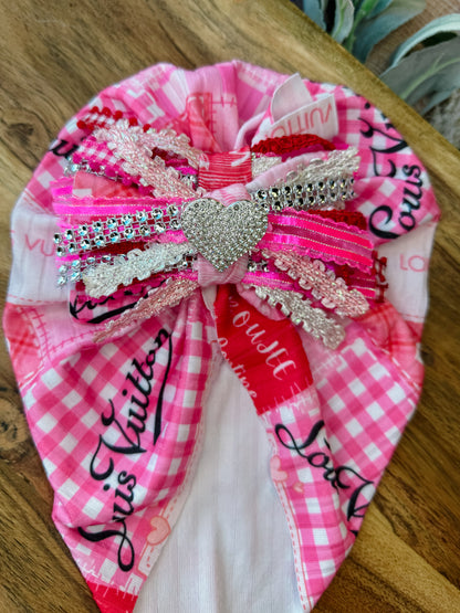 Boujee Valentine messy knot turban