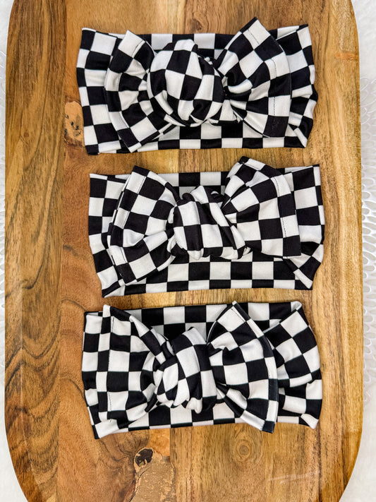 Checkered Knotted Headwrap