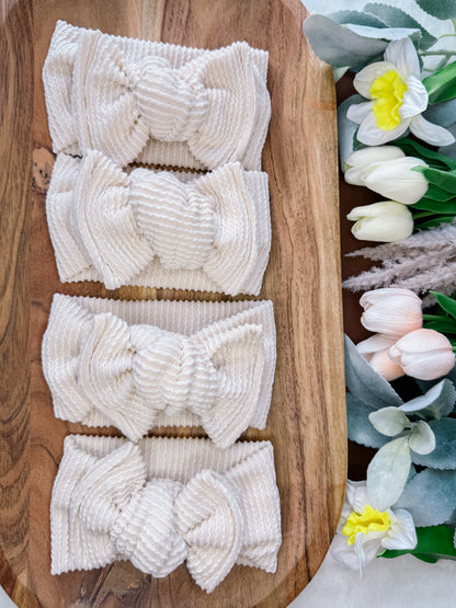 Eggshell Knotted Headwrap