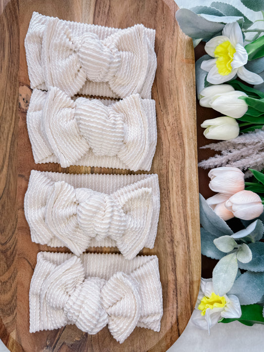 Eggshell Knotted Headwrap