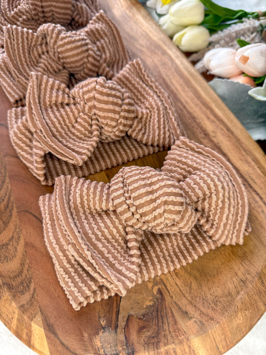 Taupe knotted Headwrap