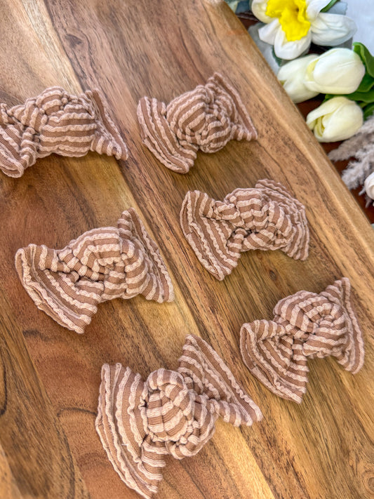 Taupe Knotted piggies