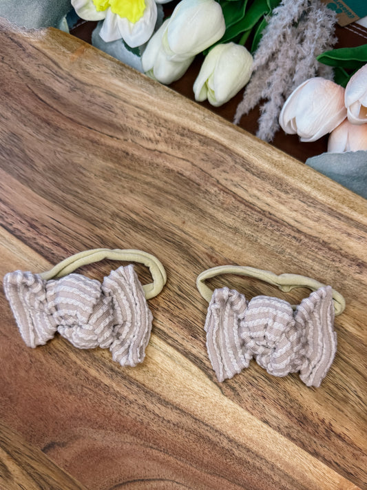 Beige Bow on nylon