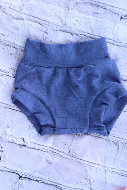 Blue Monochrome Check Bummies