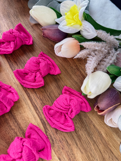 Fuchsia Cable Knit Sweater piggies