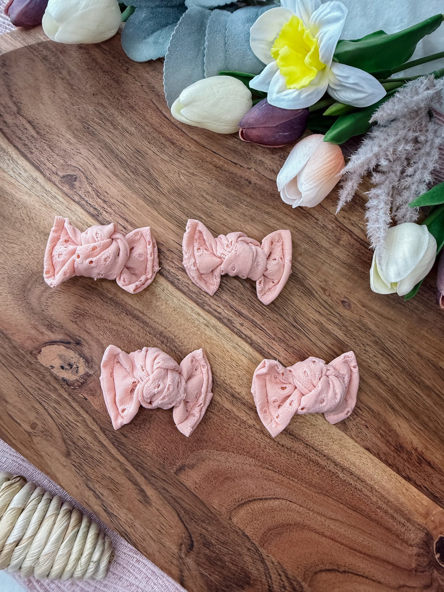 Pastel Orange Eyelett piggies