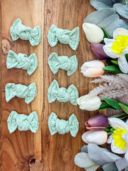 Pastel Green eyelet piggies