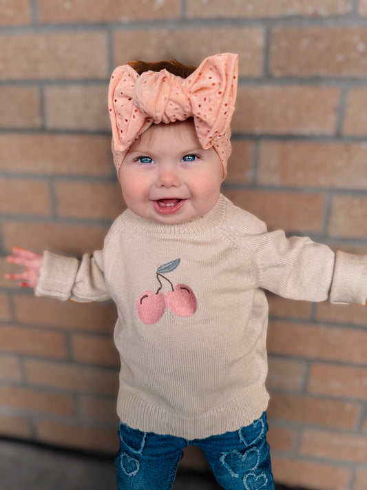 Pastel Orange Eyelet Knotted HeadWrap
