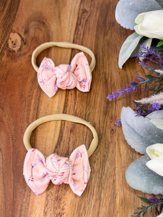 Spring Blooms Pink Bow on Nylon