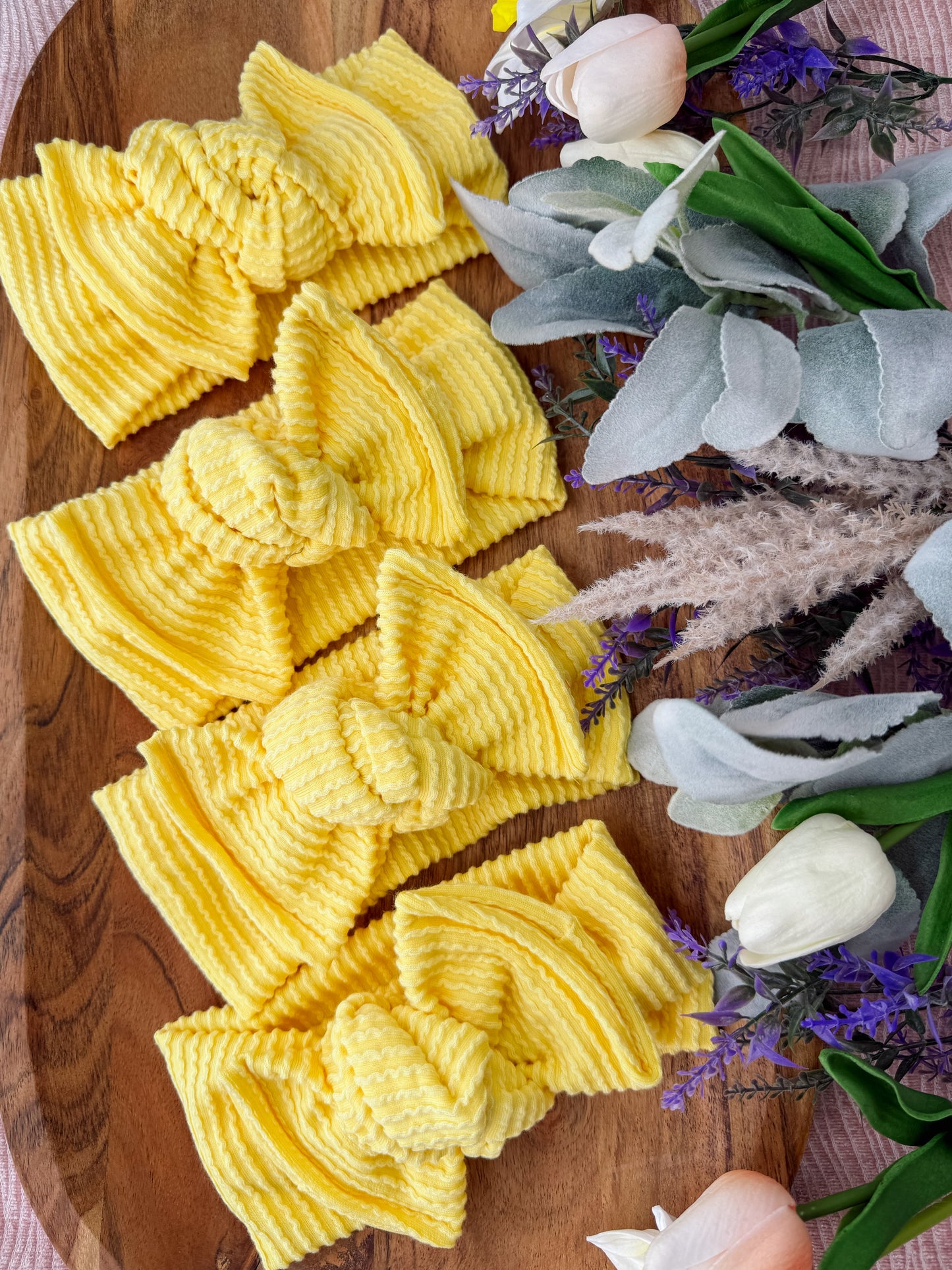 Spring Solids Lemon Knotted Headwrap