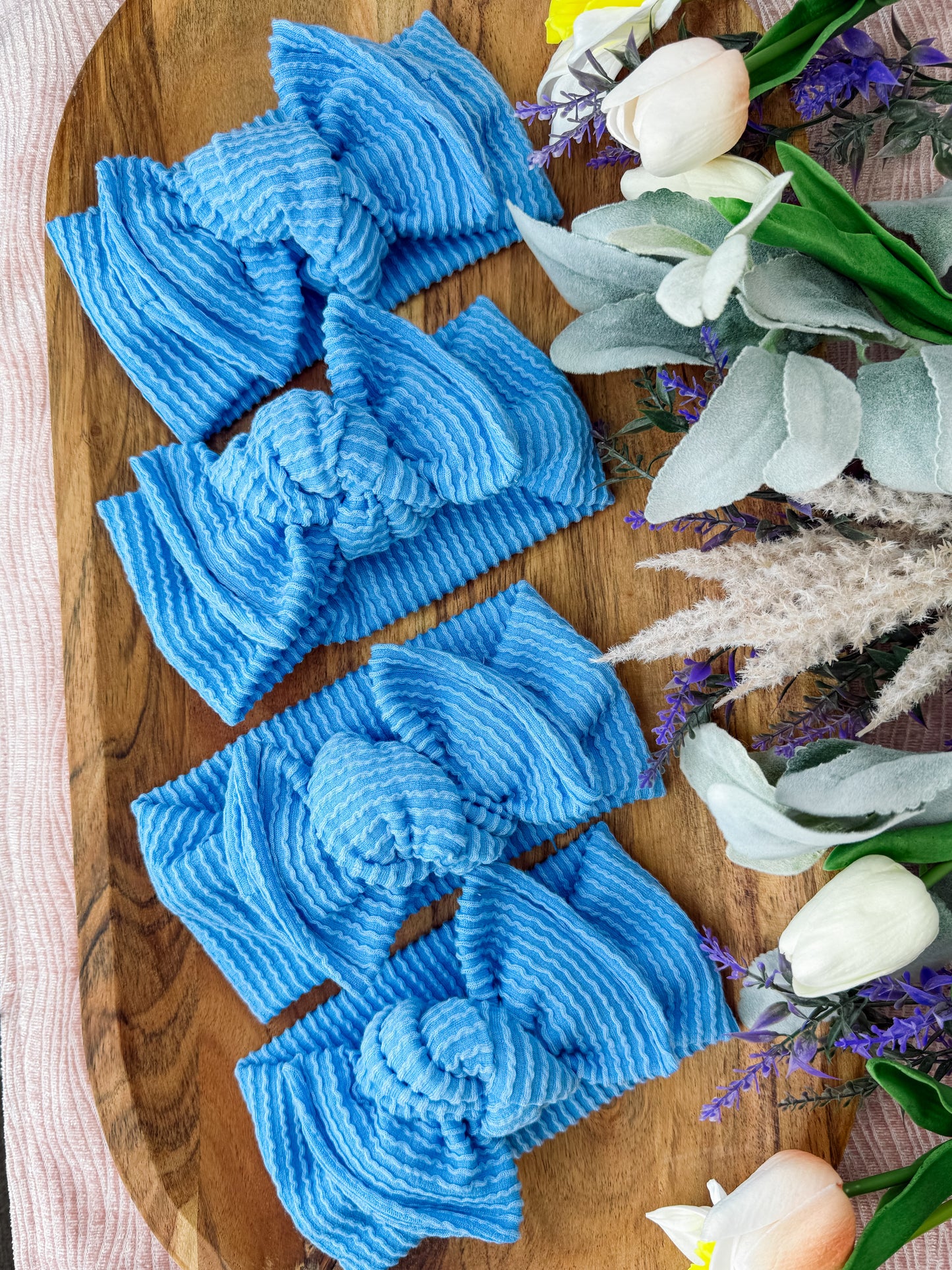 Spring Solids Azure Knotted Headwrap