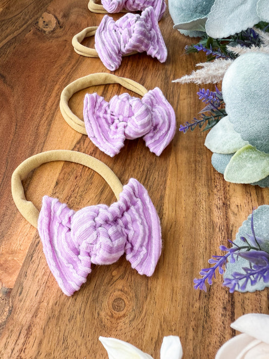 Spring Solids Lavender Bow on Nylon