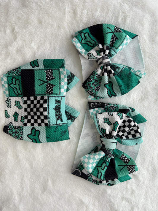 Moto Racing Big Bow Headwrap