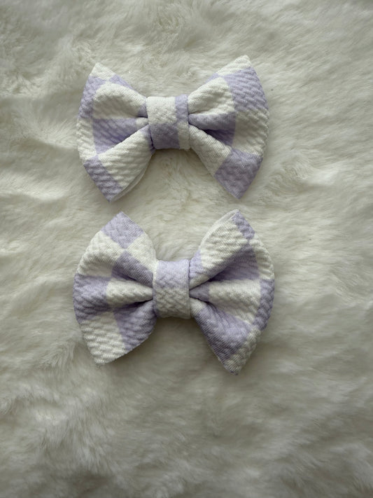 Purple Checks piggy set