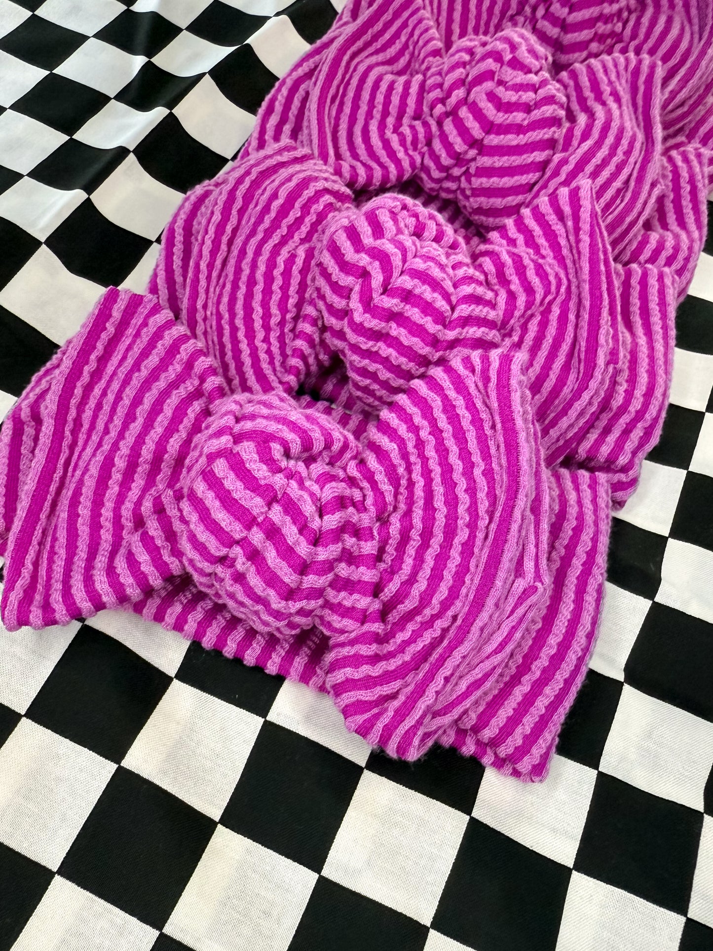 The Neons Magenta Knotted Headwrap