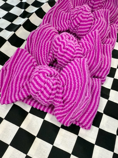 The Neons Magenta Knotted Headwrap