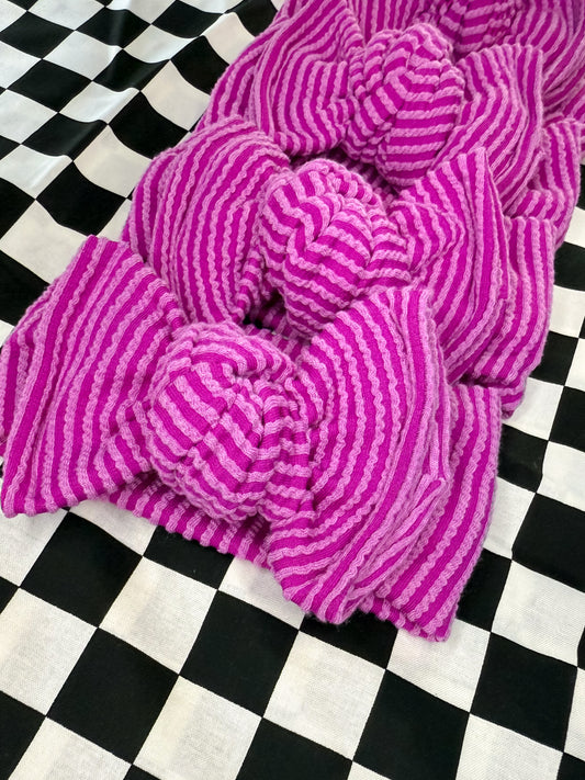 The Neons Magenta Knotted Headwrap
