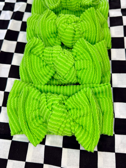 The Neons Lime Green Knotted Headwrap