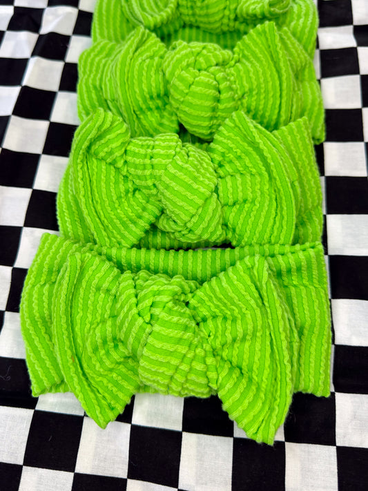 The Neons Lime Green Knotted Headwrap