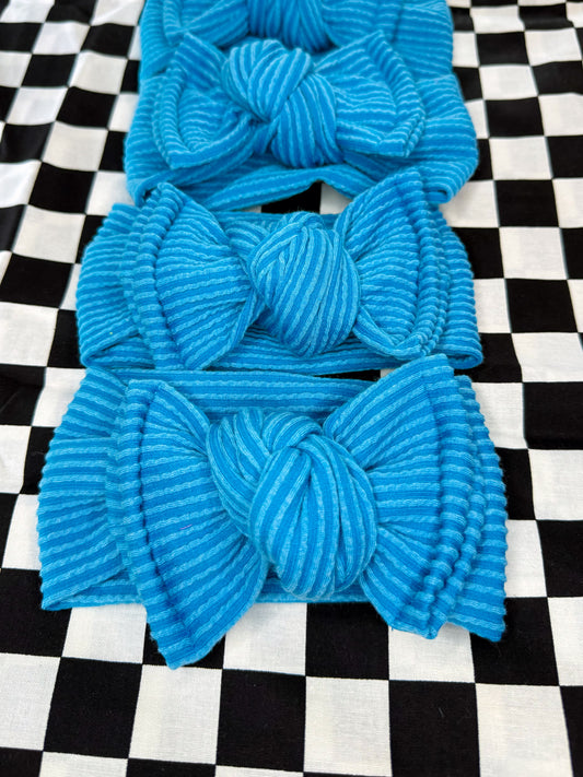 The Neons Summer Blue Knotted Headwrap