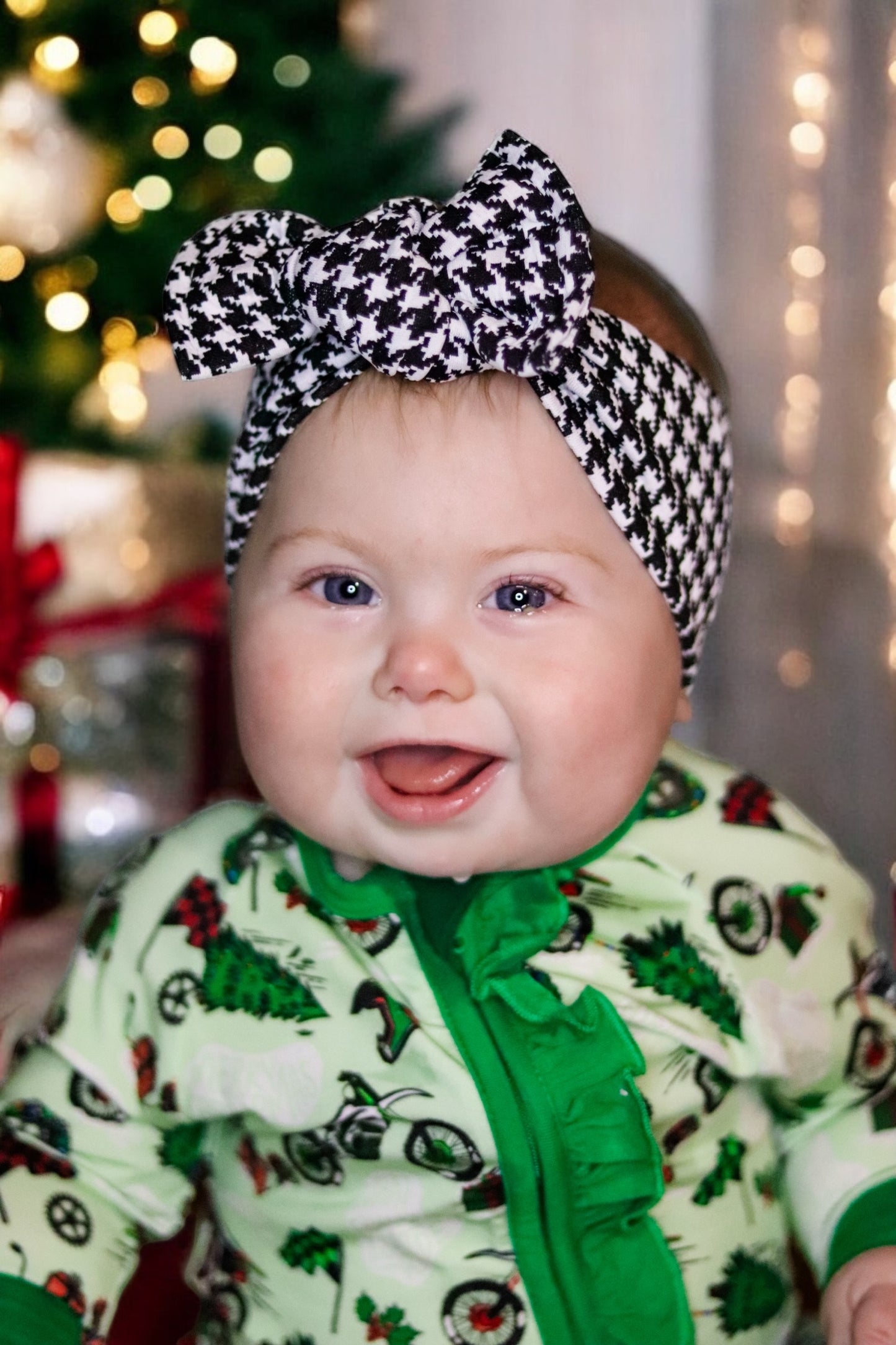 Houndstooth Knotted Headwrap