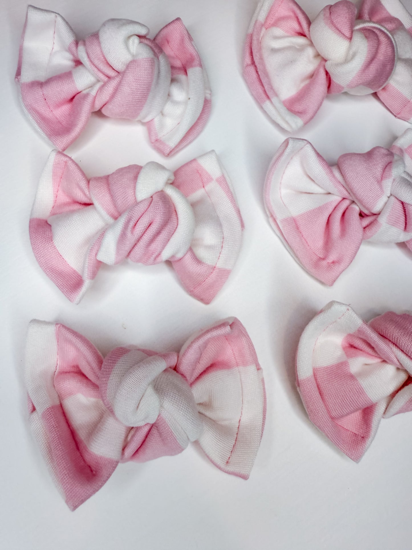 Checkered pink and white piggies