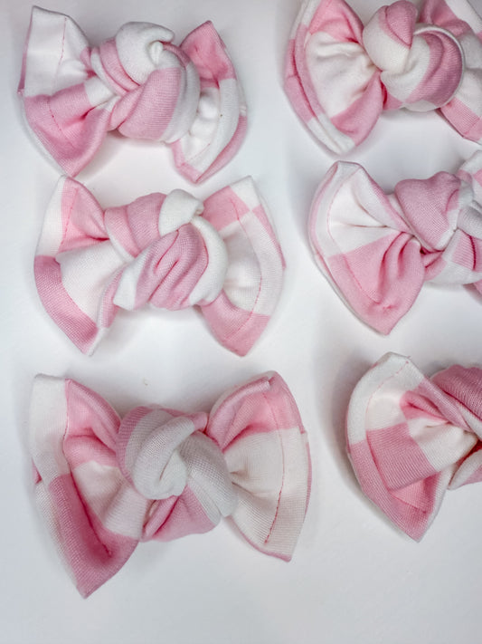 Checkered pink and white piggies