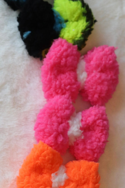 Pink and white Sherpa piggies