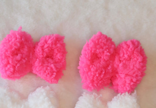 Electric pink Sherpa piggies