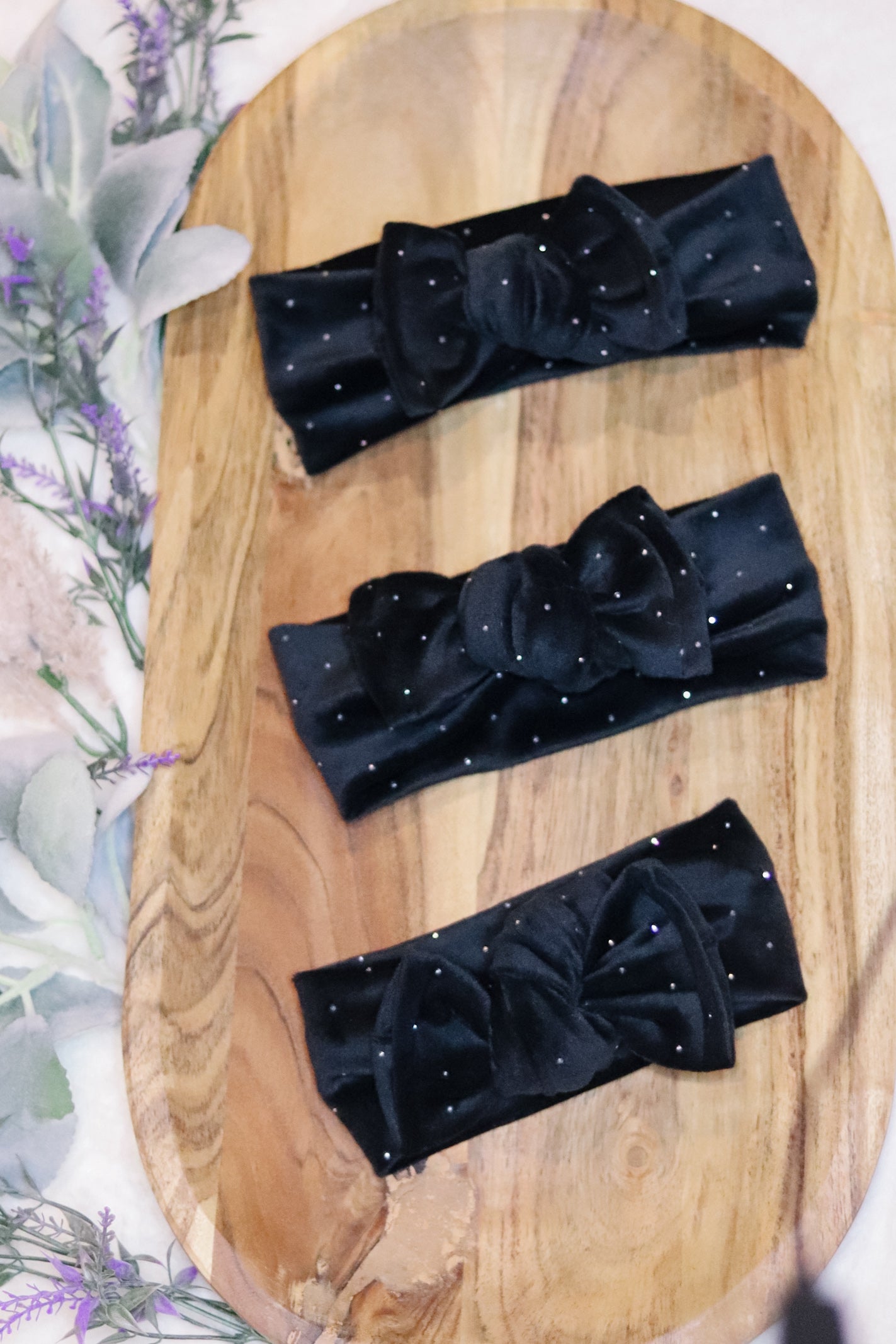 Black Sparkle Knotted Headwrap
