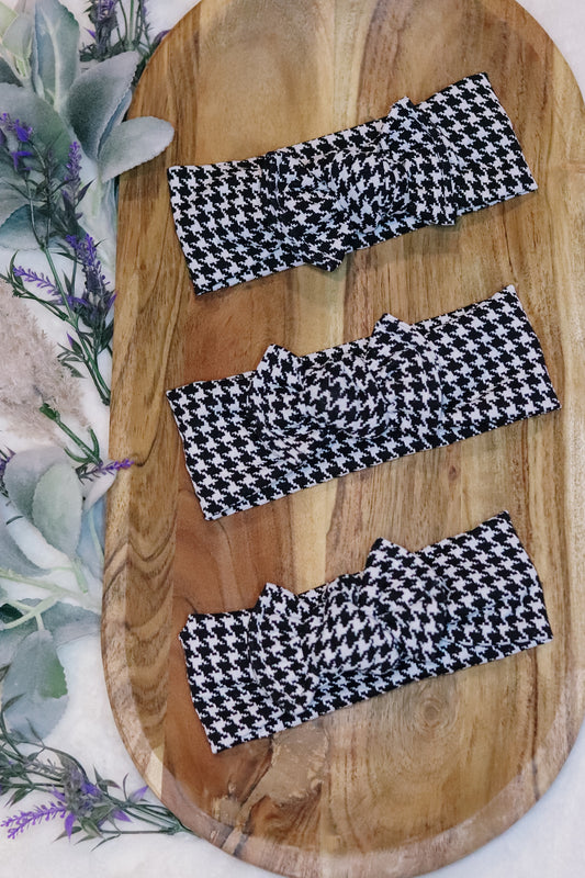 Houndstooth Knotted Headwrap