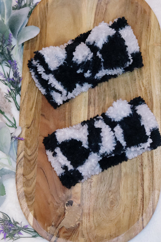 Grunge Check knotted Headwrap