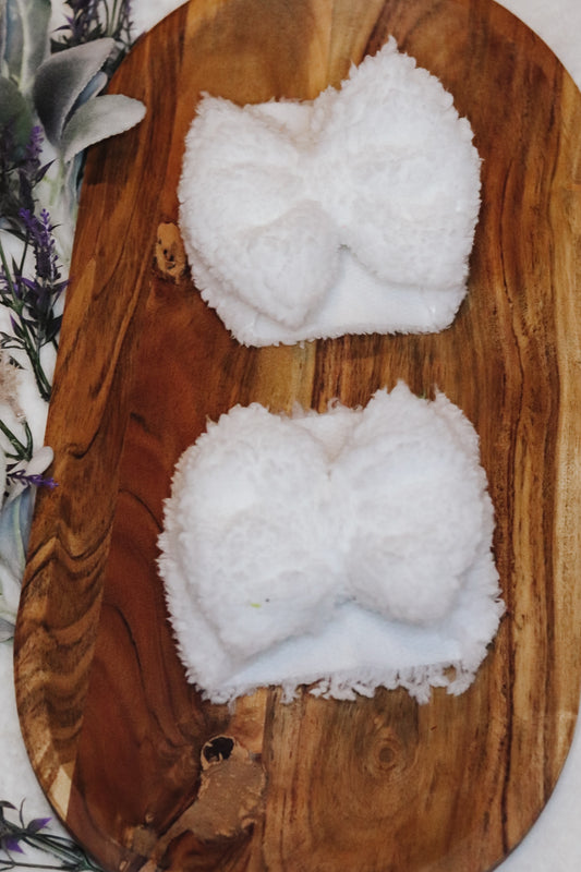 Bright White Big Bow Headwrap